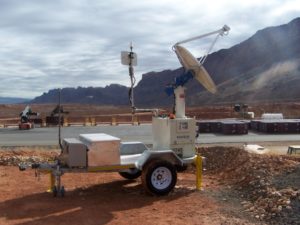 Radar unit used to monitor further ground movement at the Moab UMTRA project site.